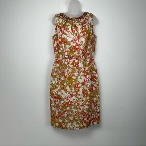 Boden Limited Edition Silk Blend Dress w/ Embellished Sequins, Size 8, Red Green